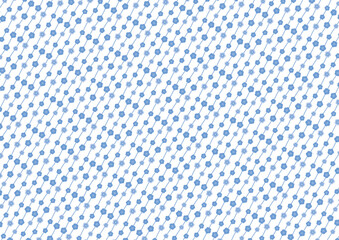 【日本の伝統模様】梅のシームレスパターン（青系） / Ume – Japanese Traditional plum blossom Pattern (Blue Tones)