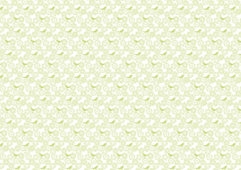 【日本の伝統模様】梅のシームレスパターン（緑系） / Ume – Japanese Traditional plum blossom Pattern (Green Tones)