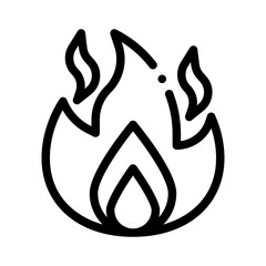 flame line icon