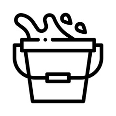 water bucket line icon