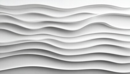 Obraz premium Abstract white wavy layers (3)