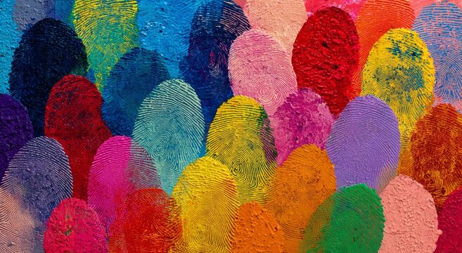 Colorful Fingerprint Mosaic: A Unique Identity Pattern