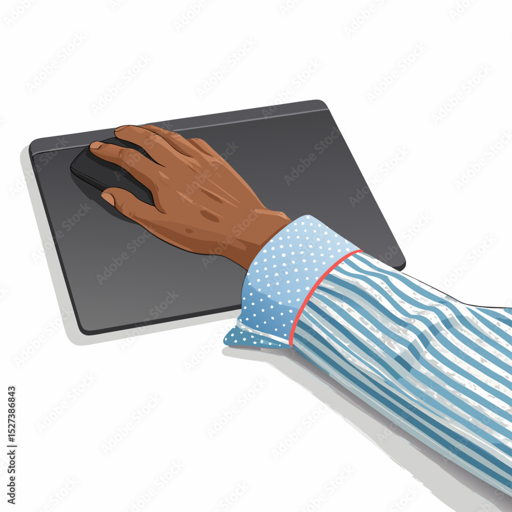 Poster create a bold vector illustration of a hand gently resting on a railway track, emphasizing strong ou