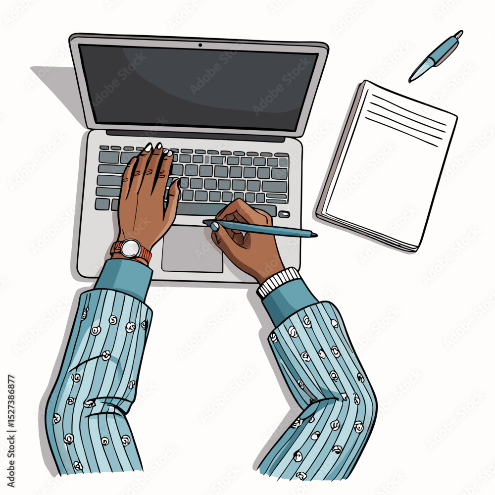 Poster create a bold vector illustration of two hands in pajamas holding something unseen, emphasizing stro