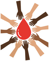 Fototapeta premium Join the Blood Donation Movement - Vector Image