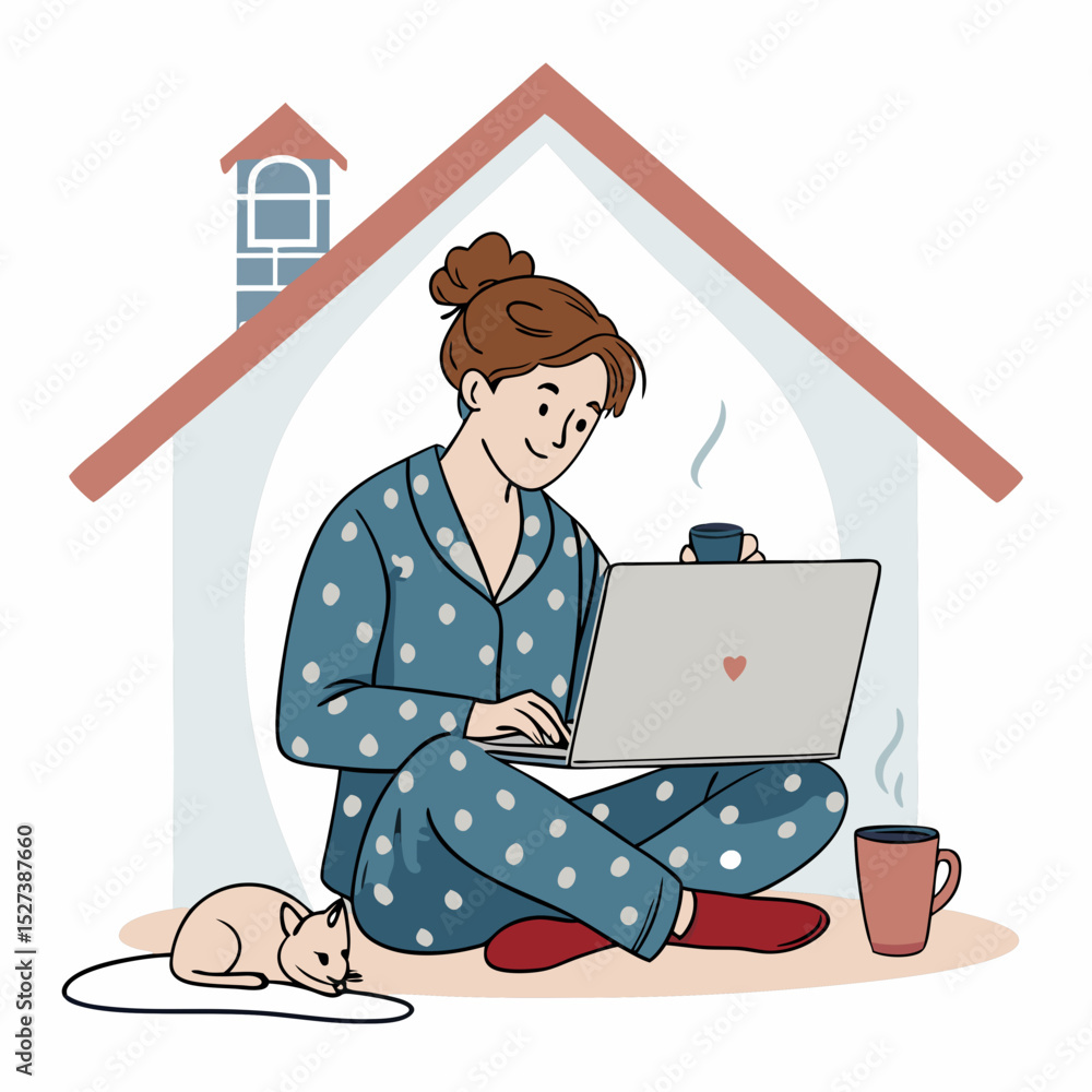 Poster create a bold, vector illustration of pajama-clad arms, emphasizing strong outlines. use a mouse for
