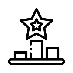 fame ranking line icon