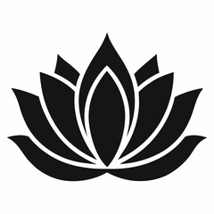 Obraz premium Sacred Lotus: The image presents a minimalist and evocative depiction of a lotus flower, a powerful symbol of purity, enlightenment, and spiritual awakening. The design embodies elegance and grace. 