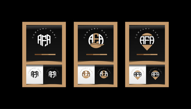 AFA  modern initial letter logo design vector bundle