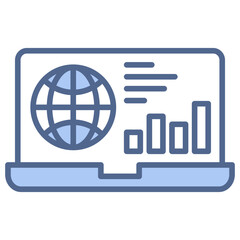 Website Traffic Blue Icon