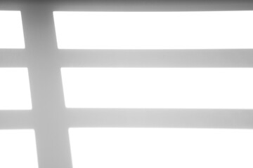 Obraz premium shadow overlay effect of window shadow over on white wall background,realistic summer abstract shadow overlay