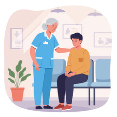 Concept vector illustration of a medical business.