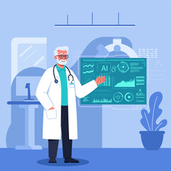 Concept vector illustration of a medical business.