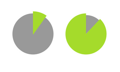 Obraz premium シンプルな円グラフ 緑