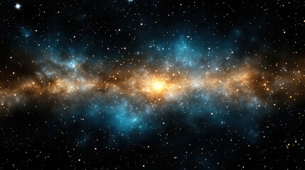 Fototapeta premium Vibrant galaxy with bright stars and cosmic dust, showcasing stunning nebula effect