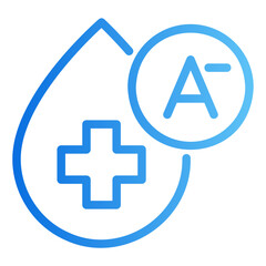 Fototapeta premium blood type a Gradient icon