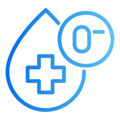 Obraz premium blood type o Gradient icon