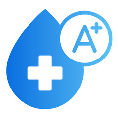 Fototapeta premium blood type a+ Gradient icon