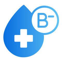 Fototapeta premium blood type b Gradient icon