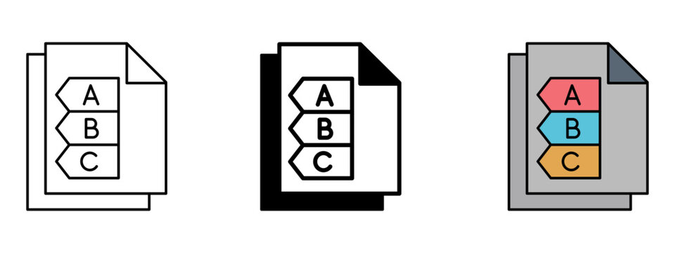 Multiple Choice Icon Set &ndash; Line, Glyph, and Fill Style

