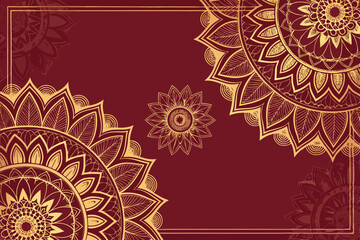 Design vibrant mandala corner border elements featuring bold radiating patterns suitable for decorative framing.