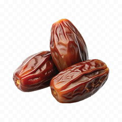 realistic 3d fresh date fruits isolated on transparent background