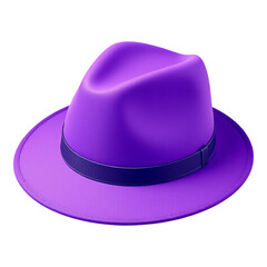 Elegant Purple Fedora Hat Illustration