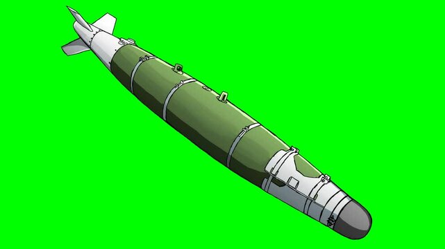 Bombing JDAM GBU-54 Green Screen Background