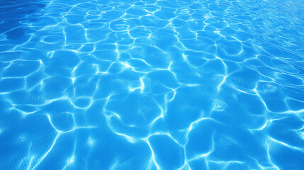 Blue water surface with gentle ripples and sunlight reflections, an abstract aquatic serenity.