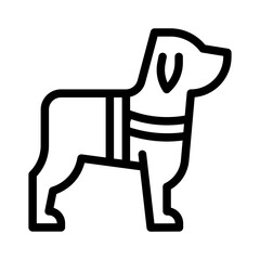 gide dog line icon