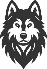 Husky dog vector illustration silhouette drawing