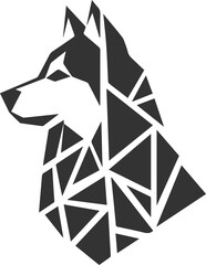 Husky dog vector illustration silhouette drawing