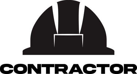 simple black helmet safety icon logo design