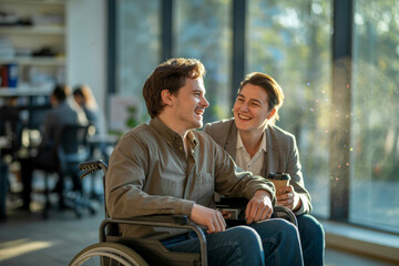 a man in a wheelchair