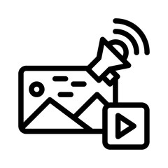 content marketing line icon