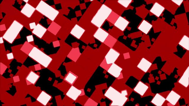 Glitchy pixel grid, Abstract red and black digital pattern animation