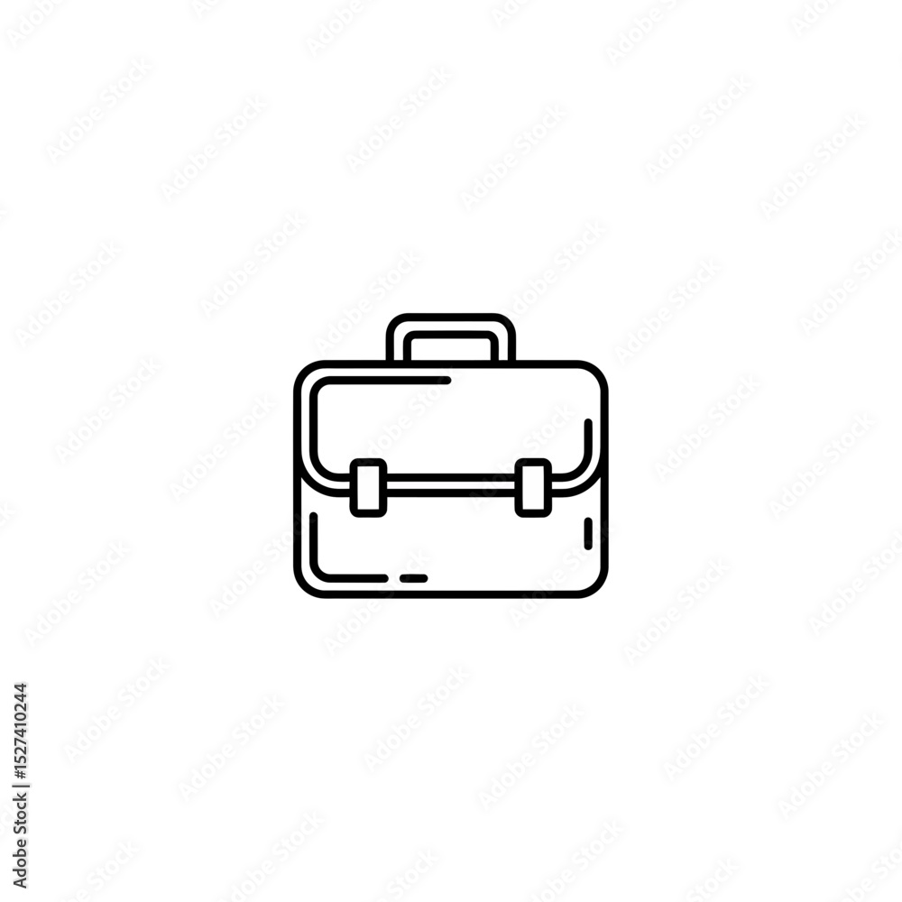 Poster minimalist line art briefcase icon for professional use, business concepts and design elements for w