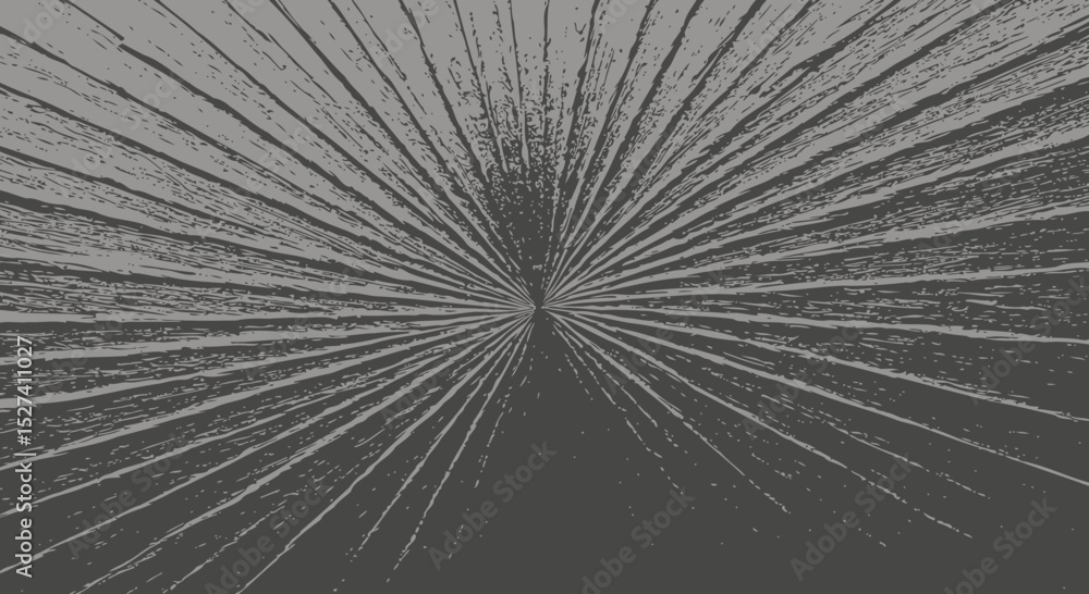 Poster abstract radial lines texture with a grunge effect in gray color scheme