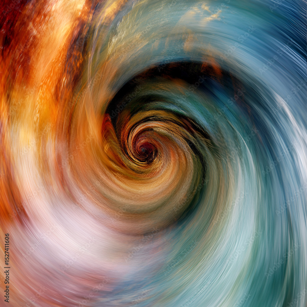 Poster dynamic swirling colors in abstract art digital creation vivid environment artistic perspective