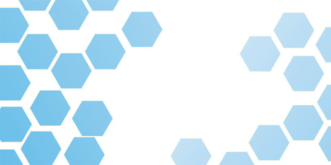 Geometric Technology Hexagons on Water Blue Color Background, Geometric Pattern with Gradient, Honeycomb Vector Illustration Background.