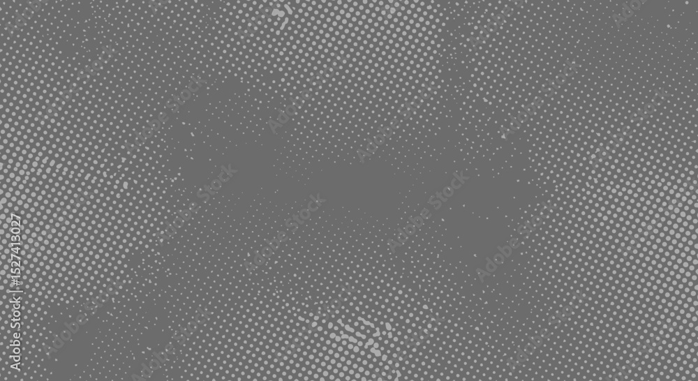 Poster gray halftone background with radial gradient and distressed texture for overlay