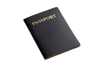 Black passport isolated on transparent background, symbolizing travel, identity, and global documentation concepts