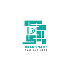 Abstract Logo letter B modern editable logo luxury emblame