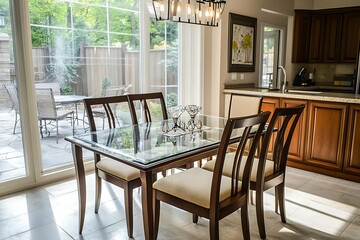 Fototapeta premium a contemporary dining table