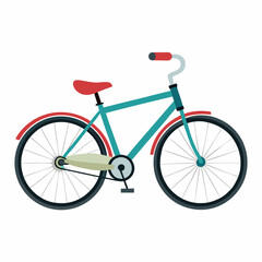 Obraz premium Colorful Flat Illustration of a Bicycle