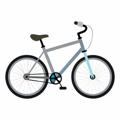 Stylish Gray and Teal Bicycle Illustration