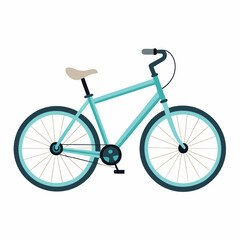 Fototapeta premium Light Teal Bicycle Illustration