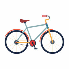 Fototapeta premium Colorful Flat Illustration of a Bicycle