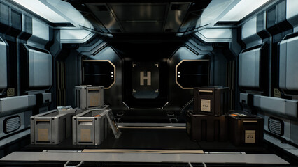 未来の基地の荷物置き場