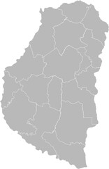 Entre Rios, Argentina – administrative vector map with department boundaries (Web Mercator projection, PPT-compatible & fully editable)